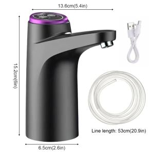 Modern Touchless Automatic Water Dispenser FaucetRechargeable touch control and digital display High-power Electric barrel water dispenser pumpsuitable for home and office use