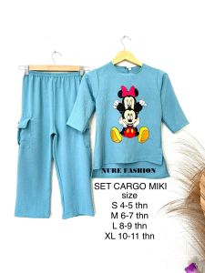 BAJU ANAK PEREMPUAN SETELAN MIKI CRINKLE S M L XL