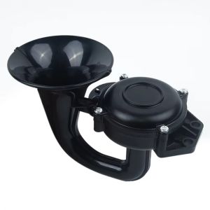 INNEED 135dB Còi hơi lớn Đen 12/24V Sừng Ốc Sên Siêu ồn ào Van điện Còi hơi Trumpet dành cho xe tải
