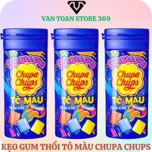 Kẹo gum CHUPA CHUPS bubble gum tô màu hũ 27g