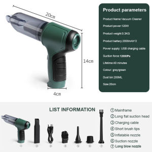 Wireless car vacuum cleaner powerful 12000Pa Figaro Vakum Kereta Tanpa Wayar Mini Car Vacuum Handheld Rechargeable Wireless Portable Vacuum Cleaner Cordless
