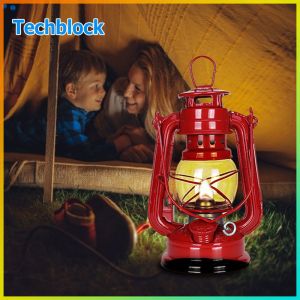 Hurricane Lantern for Camping - Metal Kerosene Table Lamp for Outdoor Lighting and Decoration
