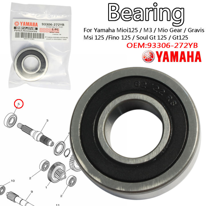 Yamaha Genuine REAR AXLE DRIVE BEARING MIOi125 / M3 / Mio Gear