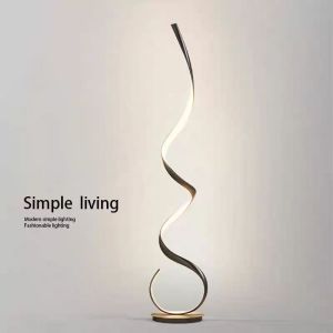 LED Floor Lamp Living Room Sofa Coffee Table Lamp ins Wavy Line Bedroom Bedside Lamp