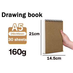 Professional sketchbook Thick paper Spiral notebook Art school supplies Pencil drawing notepad