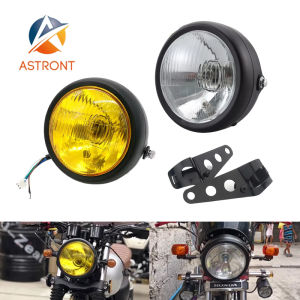 ASTRONT 6.5 Motorcycle LED Headlight Hi Lo Beam Fog Light Universal BA20D H6 B35 Bulb Retro Bike Lamp