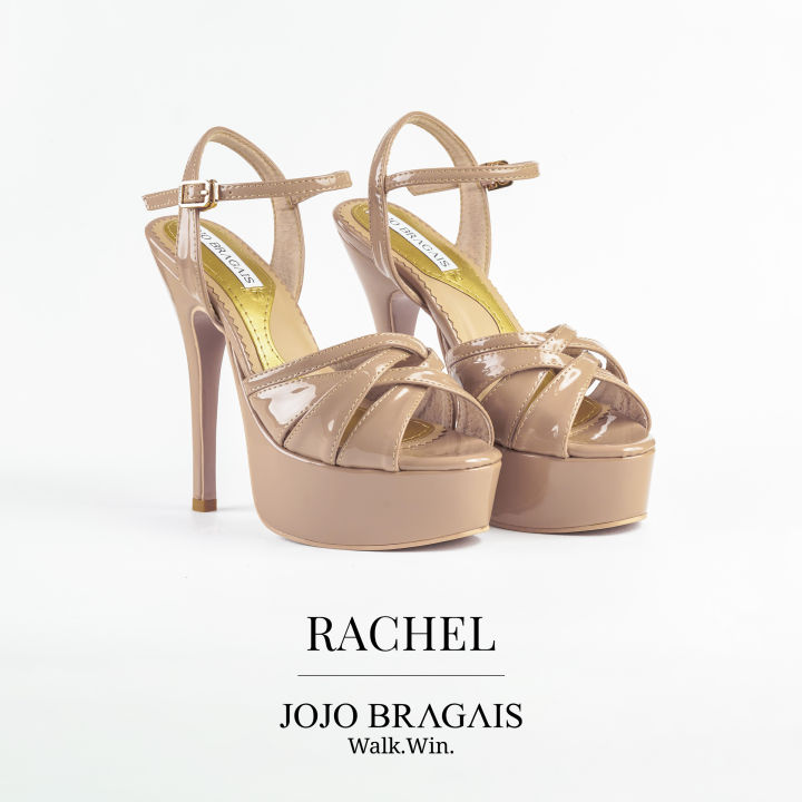 Jojo Bragais Rachel Nude-Glossy 5-Inch High Heels | Pageant Heels