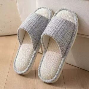 [Free Shipping] Linen Slippers For Women Spring And Autumn Indoor Home Use Soft Sole Non-Slip Silent Wear-Resistant Suitable For Outdoor Wear Simple CoupleS Slippers MenS Summer