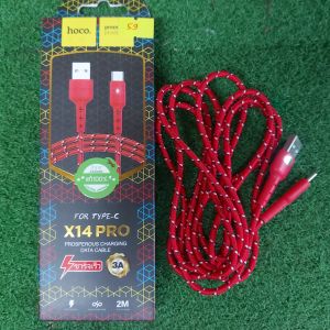 Cáp sạc hoco x14 pro chuẩn TYPE C dài 2 mét chất lượng dây dù chống rối siêu bền chính hãng bảo hành 12 tháng
