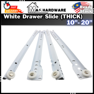 Heavy Duty White Drawer Runner Drawer Slide Thick Structure Rail Laci ( 10( 250MM) To 24 ( 600MM ) )
