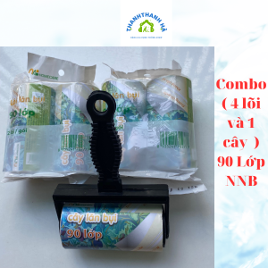 [HCM]Combo 5 ( 4 lõi và 1 cây nguyên có cán) Lăn Bụi Quần Áo 90 Lớp NNB -Lông Thú Cưng- Ghế Sofa