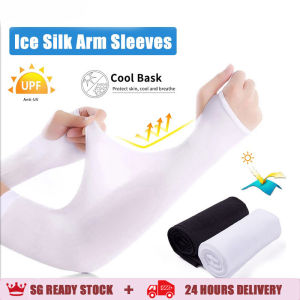 [SG ] Anti-UV Arm Sleeves Ice Silk Sports Sleeve Sun UV Protection Hand Cover Sport Outdoor Handsock Arm Sock