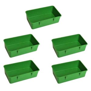ER52858 Plastic Multi-Purpose Square Box Water Bath Tub For Parrot Parakeet Bird Cage Accessories Parrot Bath Basin Parakeet Food Dispenser Bird Food Box Pet Bird Bowl