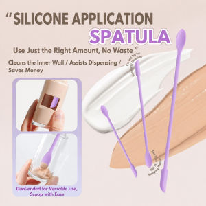 Double-Ended Silicone Spatula Beauty Tool Dual-Head Design for Makeup Application