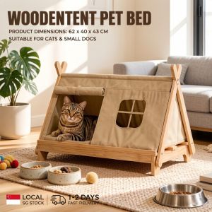 Cat Dog House Indoor For Small  Cats Dogs Pet Tent Enclosed Safety Cage Elevated Bed Household