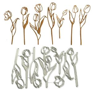 Flower Shape Die Cut Templates Metal Embossing Cutting Dies For Card Making Scrapbooking Journal Bookmarks Photo Album