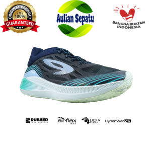910 Nineten Sepatu running pria - Haze vision 1.0 biru tua abu hijau