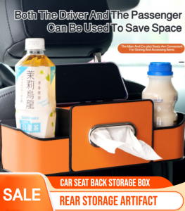 Car Seat Back Storage Box Car Tissue Box Rear Storage Cup Holder Hook Multifunctional Storage Box 多功能车载座椅后排置物盒