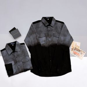 [ẢNH THẬT+FREESHIP] Áo sơ mi cộc tay loang màu chất liệu đũi không phai màu cao cấp áo sơ mi nam tay ngắn