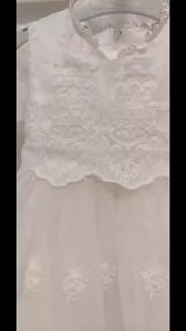 Baptismal Dress for Baby Girl Set White Color Christening Dress for Baby Girl 1 Year Old Baby Cotton Dresses for Party Baptism for Baby Girl㏇X0422