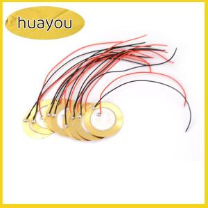 huayou 10PCS 27mm Sounder Sensor Trigger Drum Disc + wire copper Piezo Elements