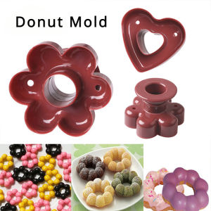 Donut Mold Dessert Doughnut Maker Cutter DIY Cake Mould Fondant Decor Kitchen Baking Gadget Heart Round Flower Shape