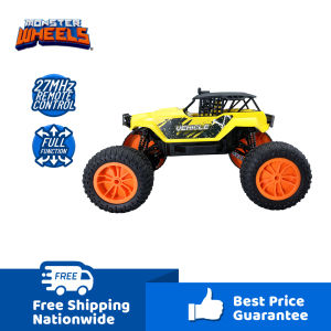 Monster Wheels High-Speed 27MHz RC Monster Truck with Full Function - Yellow