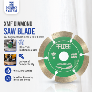 XMF 110mm Segmented Diamond Saw Blade - Fast Cutting & Durable for Stone Concrete & Tiles (Green)