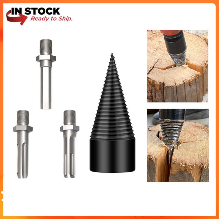 Ulight Wood Log Splitting Drill Bit Heavy Duty Removable for Household ...