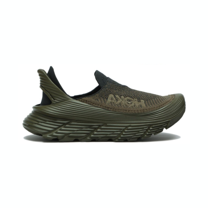 Sepatu Sneakers Pria Hoka Restore TC Dark Olive Black