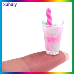 xuhaiy 5pcs 1:12 Dollhouse thu nhỏ kem đồ uống chai mô hình búp bê nhà bếp thực phẩm