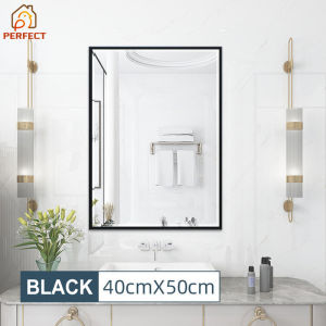 [Warranty & Refund if received broken]Rectangle Bathroom Mirror Wall Mirror for Bathroom Toilet Mirror CR Mirror Aluminum Shelf Bathroom Mirror Wall Mirror with Shelf Rectangle Mirror Home Decor for Bathroom Toilet