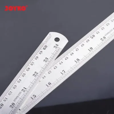 Penggaris Besi 60cm/Garisan Besi/Ruler/Mistar Besi/Penggaris Stainless