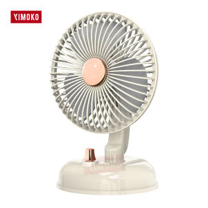 Desk Fan Oscillating USB Rechargeable Swinging Desktop Retro Fan Wind Speed Adjust Vintage 6″ Table Fan Wireless Korean Cool Air Minimal Muji Powerful USB Fan 6 Inch Portable Oscillation Quiet Electric Fan Soft Wind Breeze for Sleep Study Office School