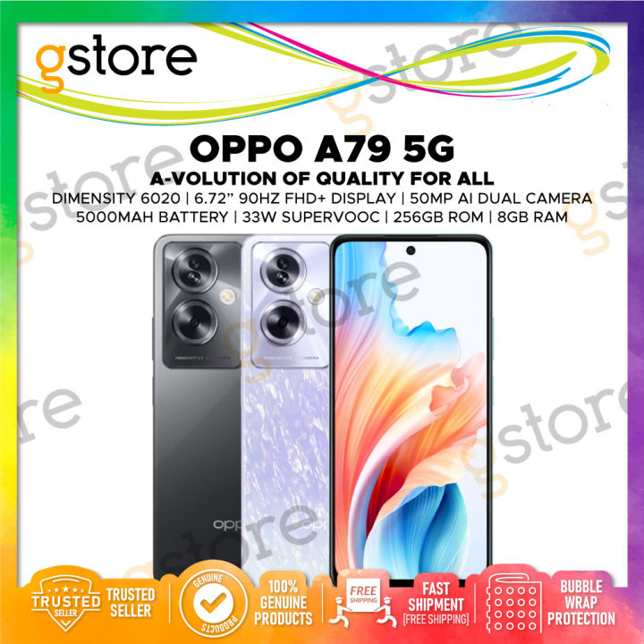 Malaysia Set] Oppo A79 5G (256GB ROM, 8GB RAM) 1 Year Oppo Malaysia  Warranty