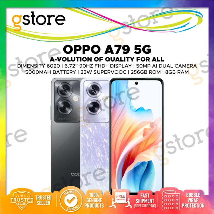 OPPO A79 5G 16GB*(8+8GB Extended RAM) + 256GB ROM , 33W SuperVOOC 🎁OPPO  Malaysia Warranty