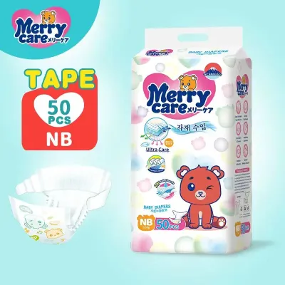 Merry Care Baby Diaper Tape Diaper Pants 50pcs Premium Diapers Import Breathable