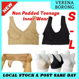 Girls Camisole Tank Teenagers Training Bra (Non Padded) Breathable Skin-friendly Vest Inner Wear Baju Dalam Perempuan Ready Stock 100083