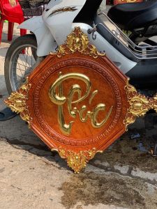 Tranh chữ “phúc lộc thọ” hương đá 50x50