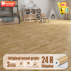 🔥Anti-slip and Anti-fall🔥 Waterproof Vinyl Floor Sticker Self Adhesive PVC Flooring Stickers Wood Grain Floor Mat linoleum rubberized makapal For Home and Office Floor Decoration modern vinyl tiles For Flooring High Quality Removable