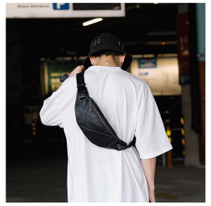 Waistbag Pria Kulit Import Anti Air Warna Hitam Terbaru 2023 Atau Tas Selempang Kulit Cowok Distro Keren Waterproof Tas Pinggang Kulit Kekinian Impor BMB C08