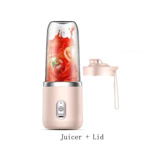 VB45D Blue/Pink Electric Juicer 400ml USB Charging Smoothie Blender Mini Juice Maker Fruit Juicer Cup Milkshake