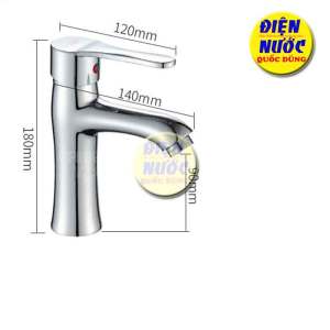 Vòi rửa mặt nóng lạnh lavabo sơn tĩnh điện