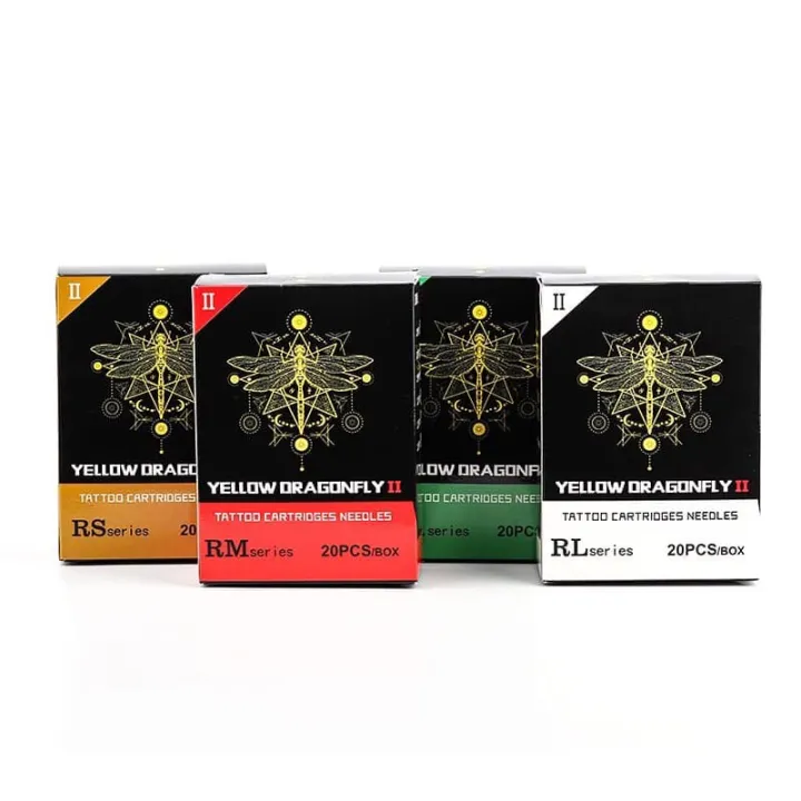 20pcs%20Yellow%20Dragonfly%20V2%20Tattoo%20Cartridge%20Needles%204%20color%20cap%20for%20RL/RS/RM/M1%20-%20Image%206