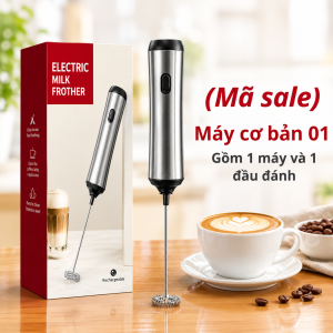 Máy Đánh Trứng Tạo Bọt Cà Phê Youpin Cliton Máy Đánh Bọt Sữa 2 Đầu Trộn Inox 304 3 Tốc Độ Kèm Giá Đỡ Sạc Type-C