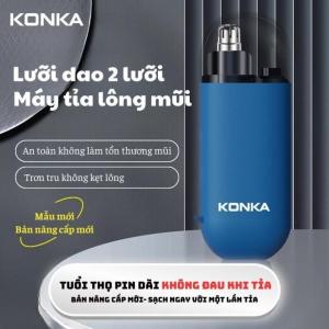 Máy Cắt Lông Mũi Nam KONKA Mini Sạc Pin Type C Máy Tỉa Lông Mũi 6000v Lưỡi Kép Không Đau Chống Nước