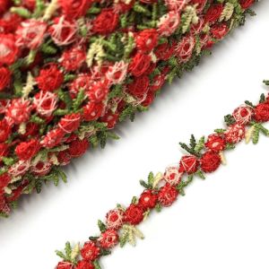 FDGFGG 2 Yards Craft Flowers Dress Decoration Fabric Trim Garment accessories Apparel Sewing Lacework Polyester Lace Lace