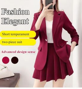 Elegant Red Suit Dress for Women  Perfect for a Formal Occasion