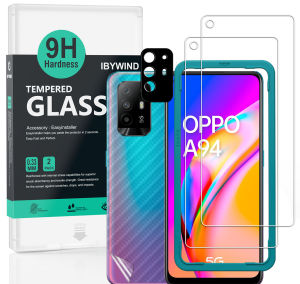Ibywind Oppo A94 5G [2PCS Pack] Tempered Glass Screen Protector With Easy Install Kit