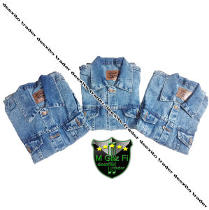 AWAS - JAKET JEANS DENIM PRIA BIRU PUDAR ACID BLUE M L XL XXL